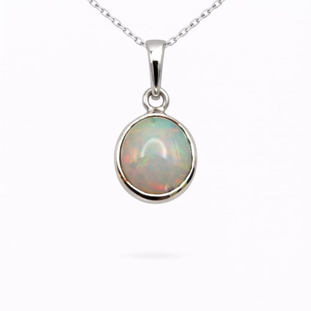 Ethiopian Opal Oval Pendant