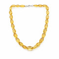 7mm Citrine Natural Beaded Necklace