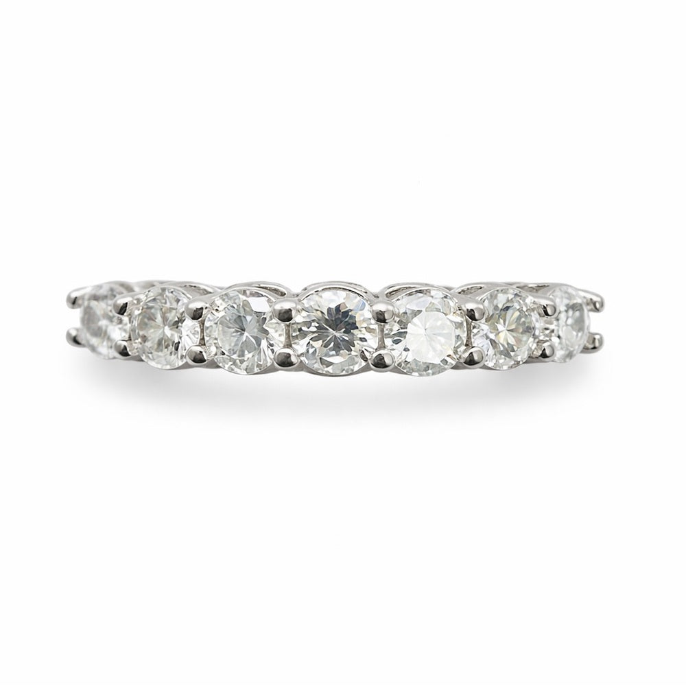 1.5 CT Moissanite Half Eternity Ring