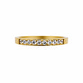 Gold Crystal Half Eternity Band