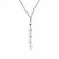 Sterling Silver 3.5mm Pink Crystal Rosary