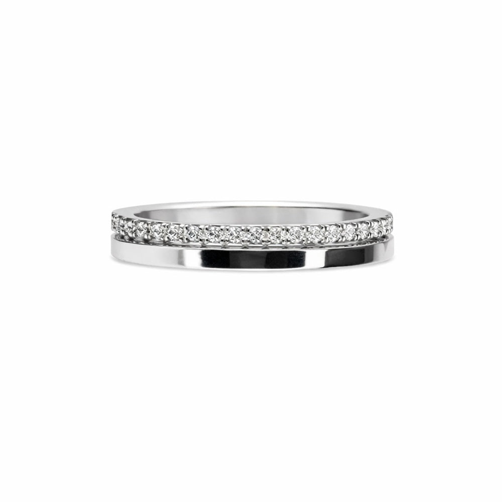 Double Eternity & Solid Band Ring