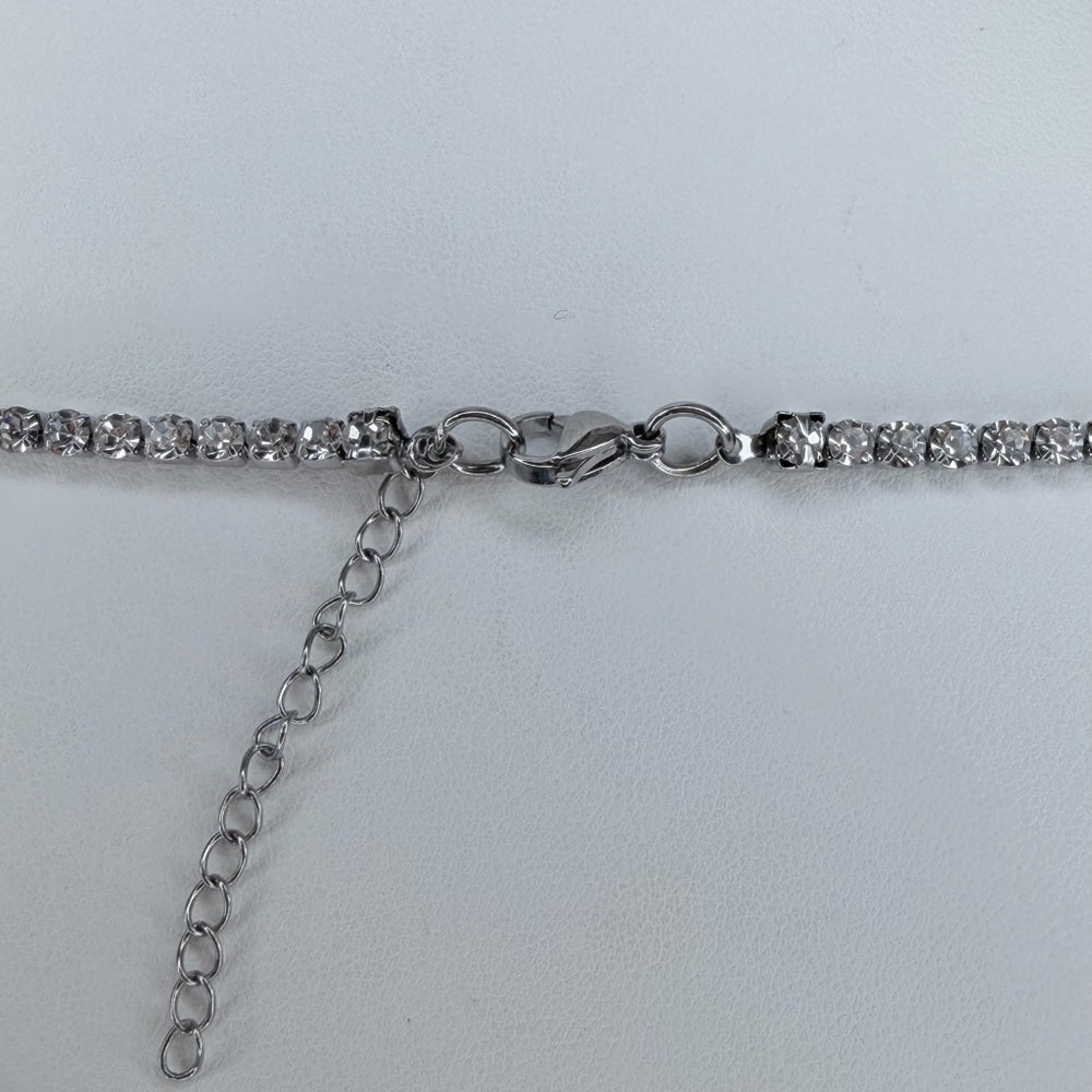 Silver Tennis Crystal Necklace