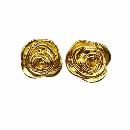 Stainless Steel Rose Stud Earrings