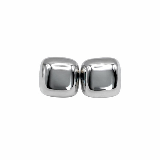 Stainless Steel Chunky Square Earrings