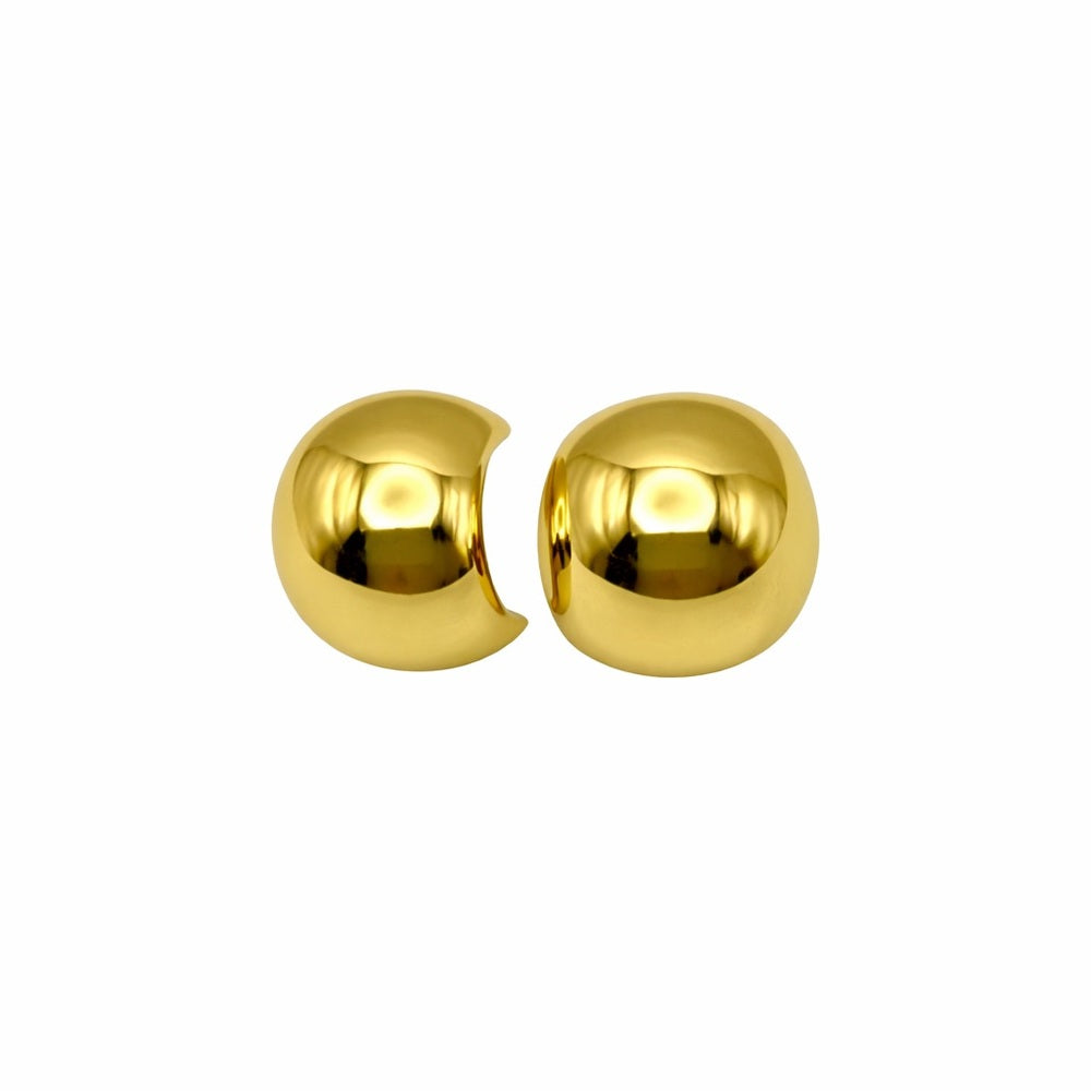 Stainless Steel Round Stud Earrings