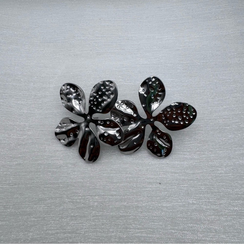 Stainless Steel Flower Stud Earrings