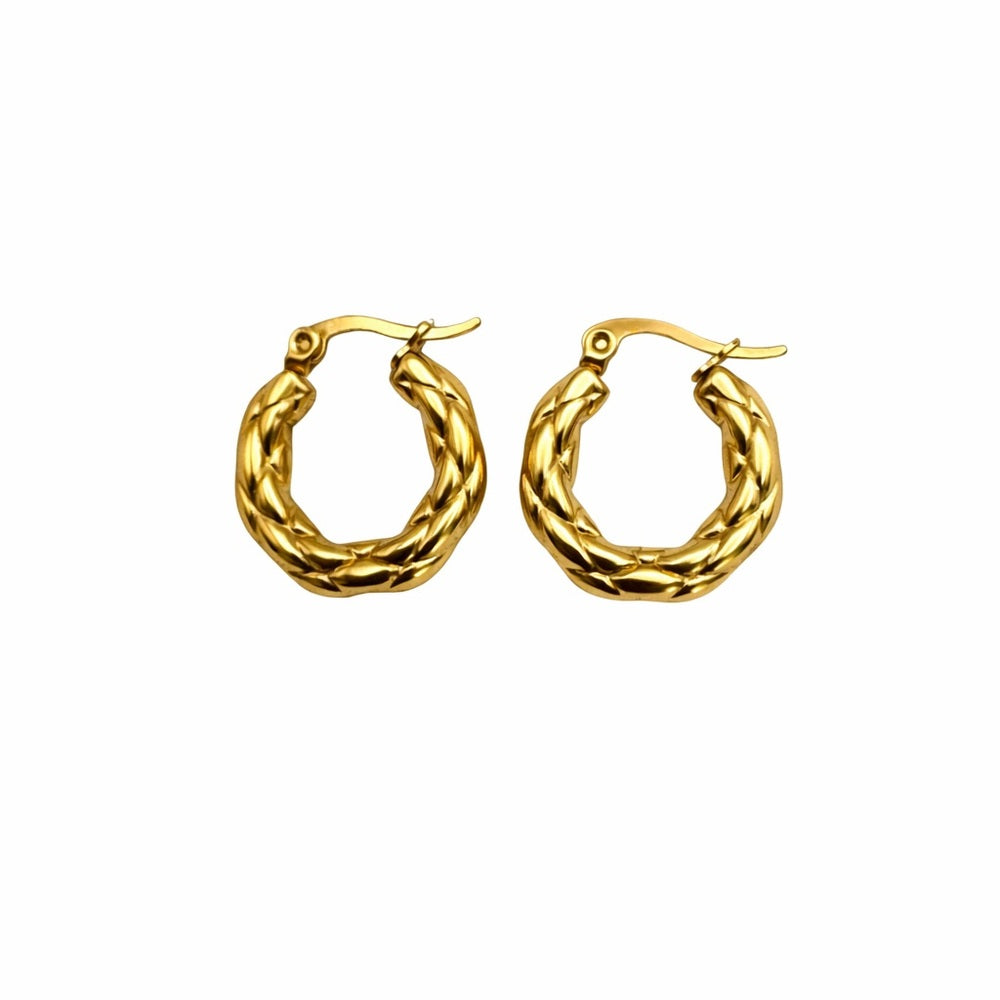 Shelby Woven Hoop Earrings