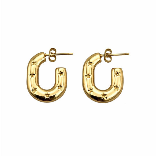 Jackie Gold Stud Earrings