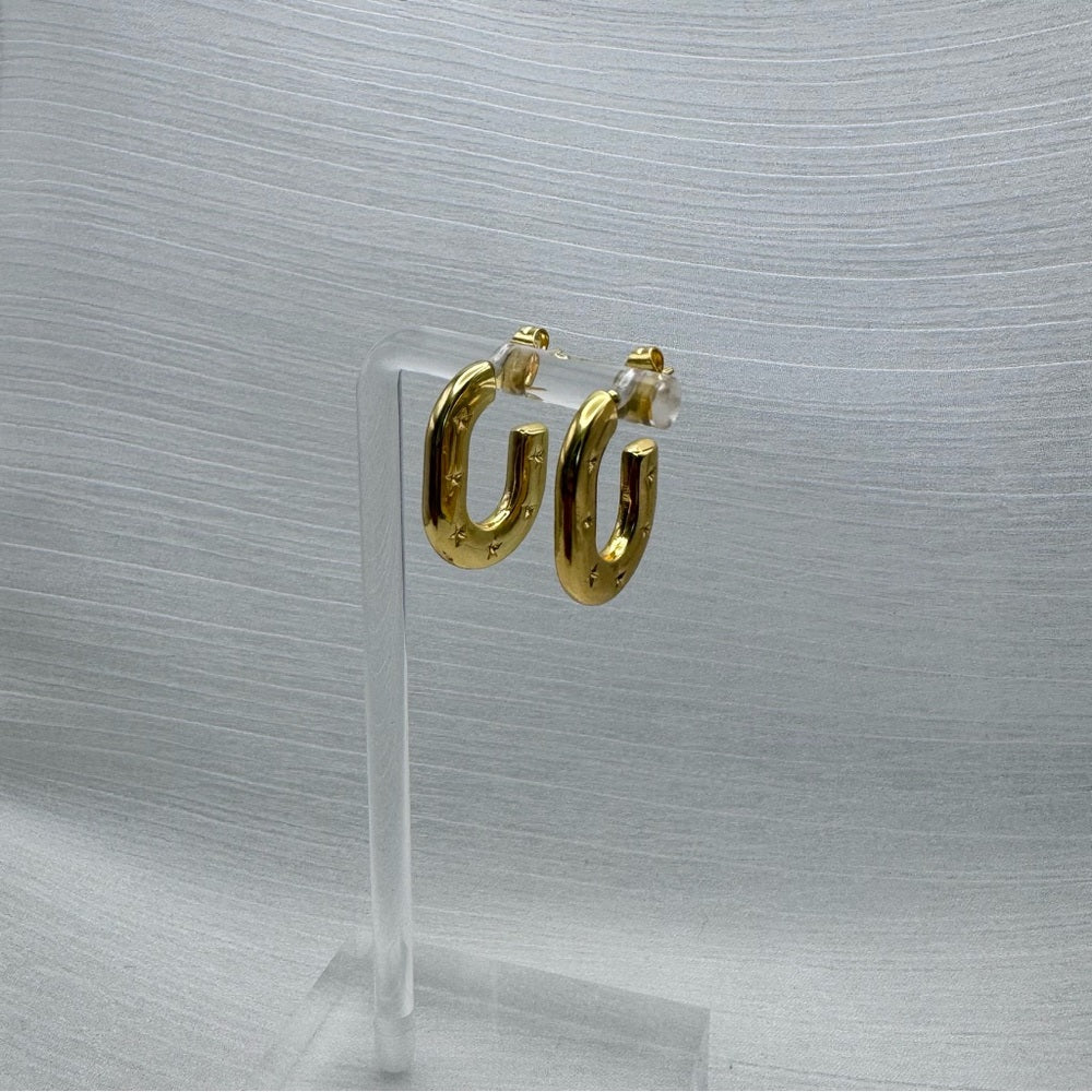 Jackie Gold Stud Earrings