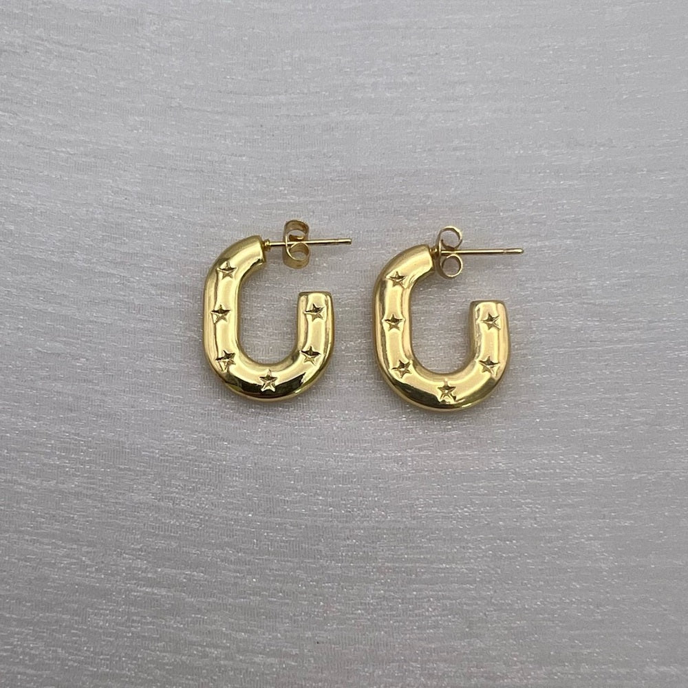 Jackie Gold Stud Earrings