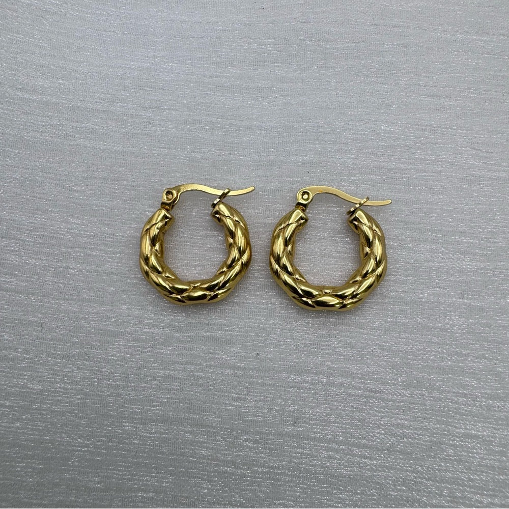 Shelby Woven Hoop Earrings