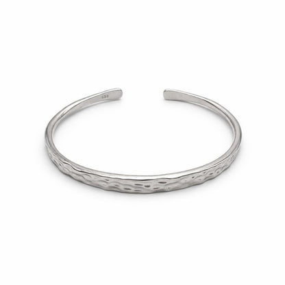 S925 Hammered Cuff Bracelet