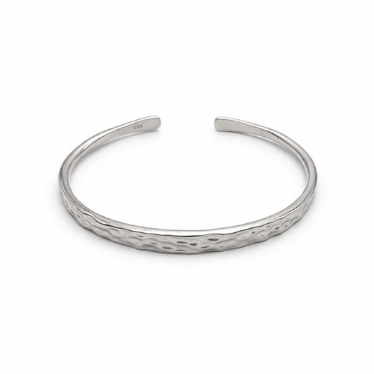 S925 Hammered Cuff Bracelet