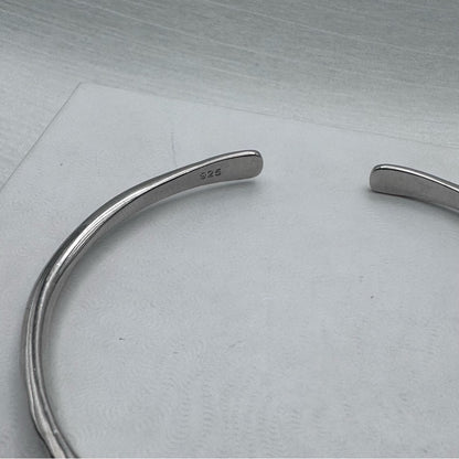 S925 Hammered Cuff Bracelet