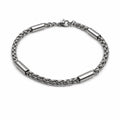 4.5mm Silver Wheat Chain Stainless Steel Bracelet