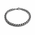 5mm Silver Wheat Chain Stainless Steel Bracelet