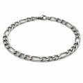 5mm Silver Figaro Chain Stainless Steel Bracelet