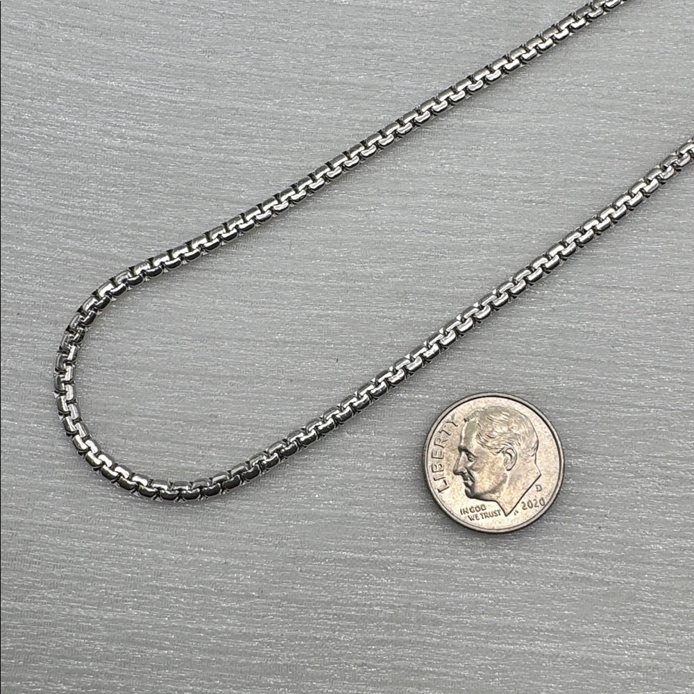 2.5mm | Silver | Flat Box Link Chain
