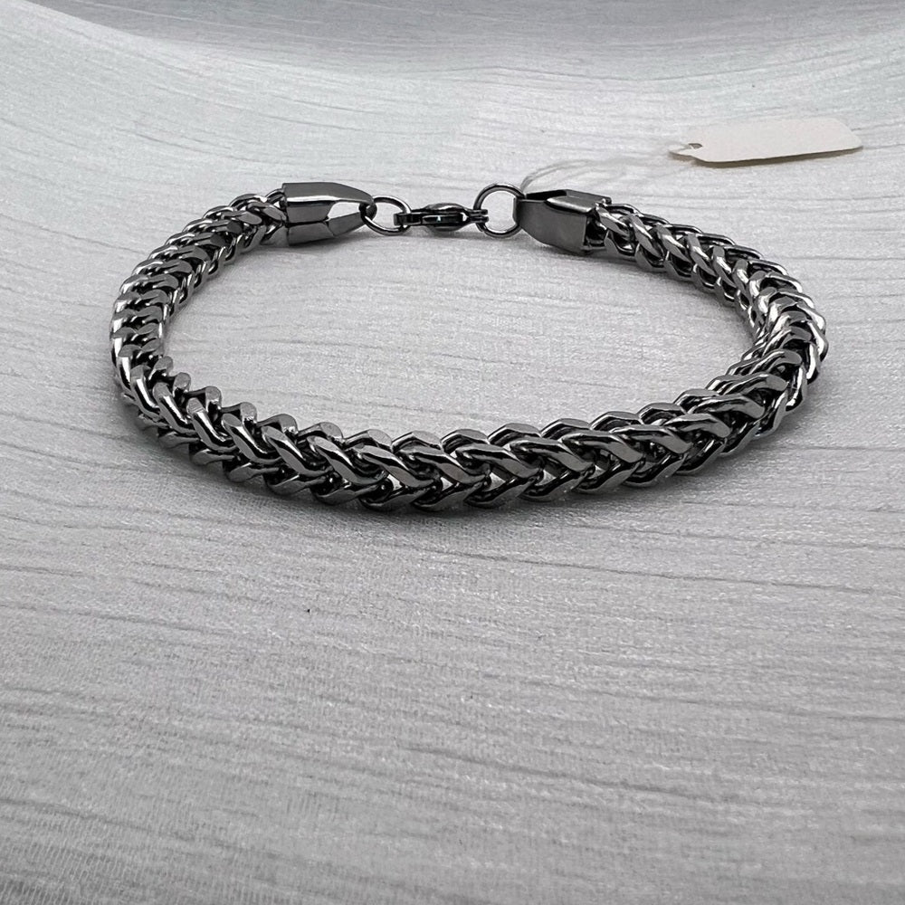 5.5mm Silver Box Chain Bracelet