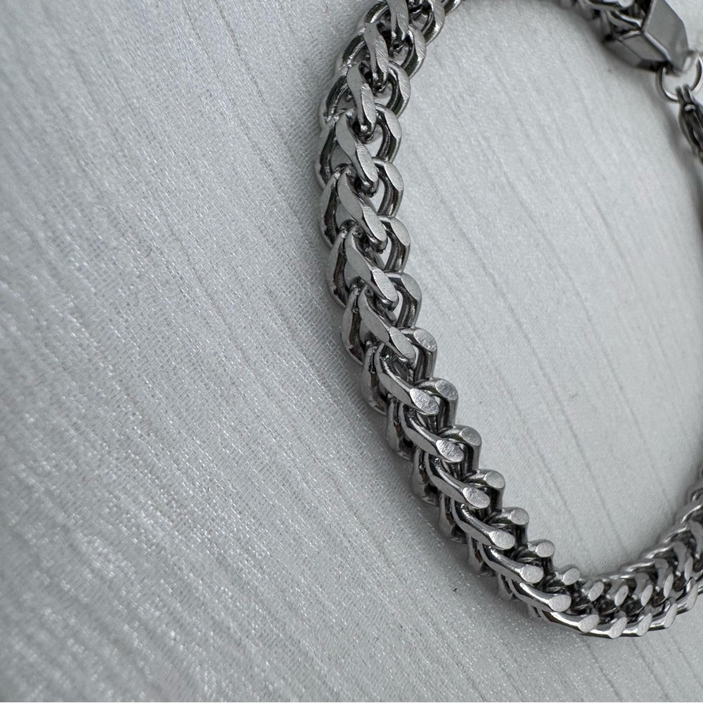 5.5mm Silver Box Chain Bracelet