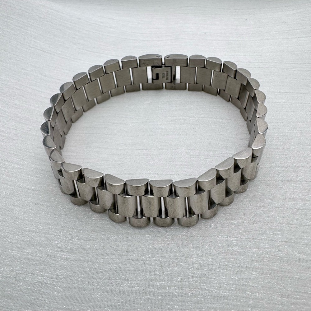 15mm Silver Jubilee Band Bracelet