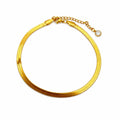 4mm Gold Herringbone Bracelet