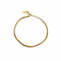 2.5mm Gold Double Curb Link Chain Bracelet