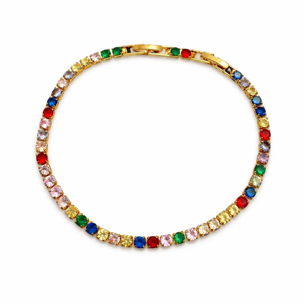 Multicolor Crystal Tennis Bracelet