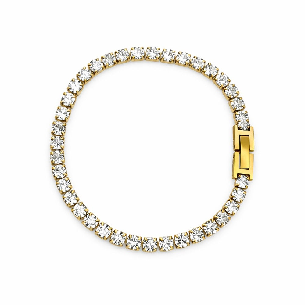 Gold AAA Crystal Tennis Bracelet