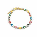 Multicolored Evil Eye Crystal Bracelet