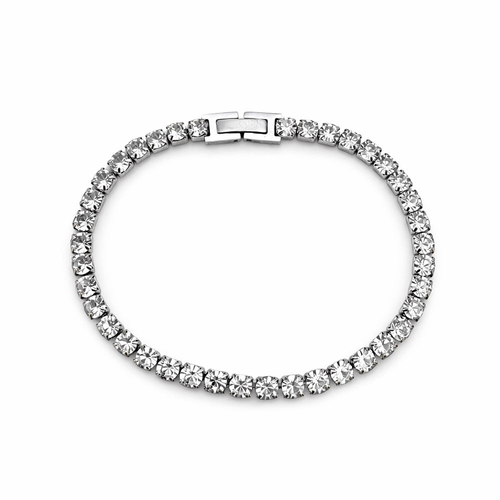 Silver Crystal Tennis Bracelet