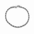 4mm Silver Rope Chain Bracelet