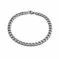 5mm Silver Cuban Link Chain Bracelet