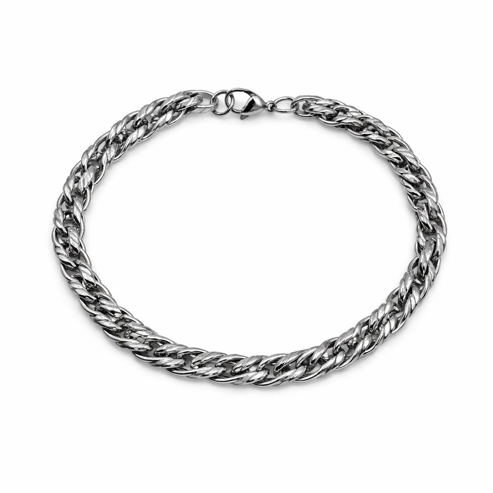 6mm Silver Rope Chain Bracelet