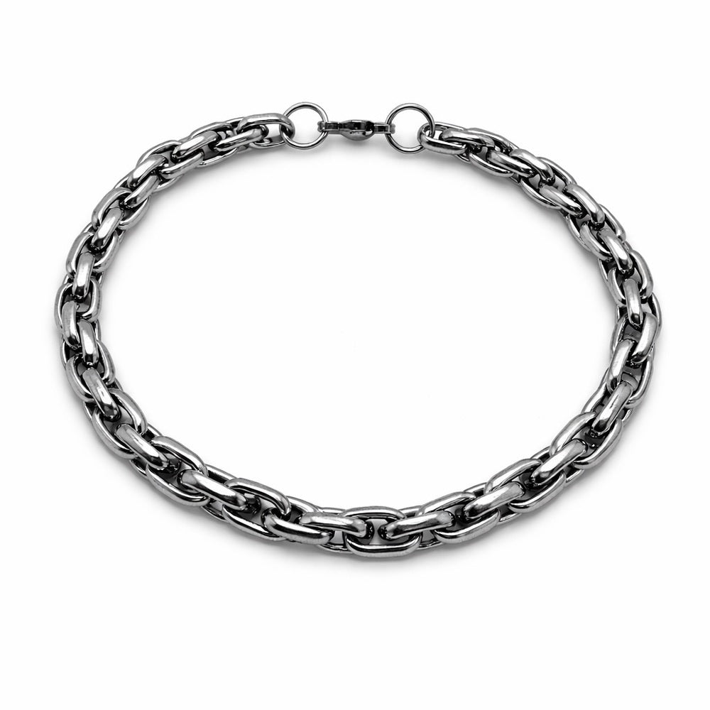 5mm Silver Cable Chain Bracelet