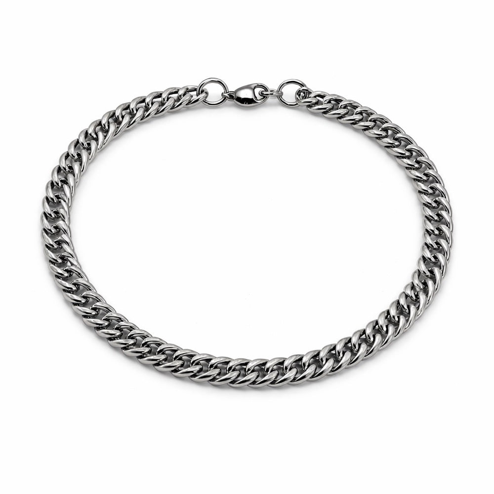 5mm Silver Double Cuban Chain Bracelet