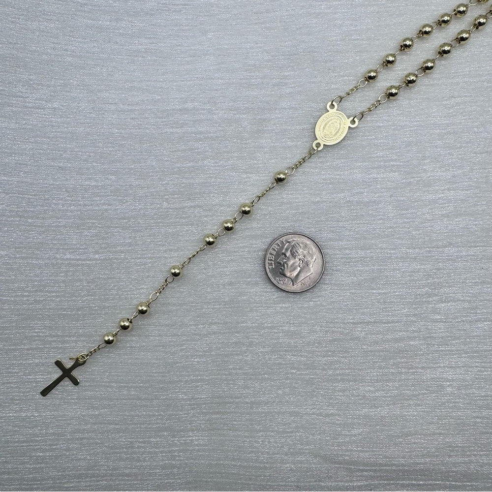 4mm Gold Stainless Steel Rosary Link Chain