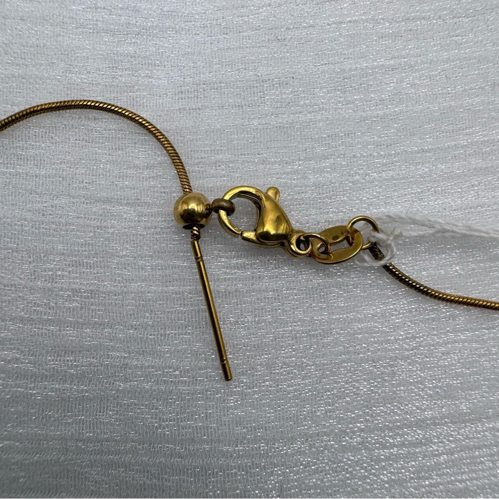 1mm Gold Stainless Steel Star Charm Rope Link Chain