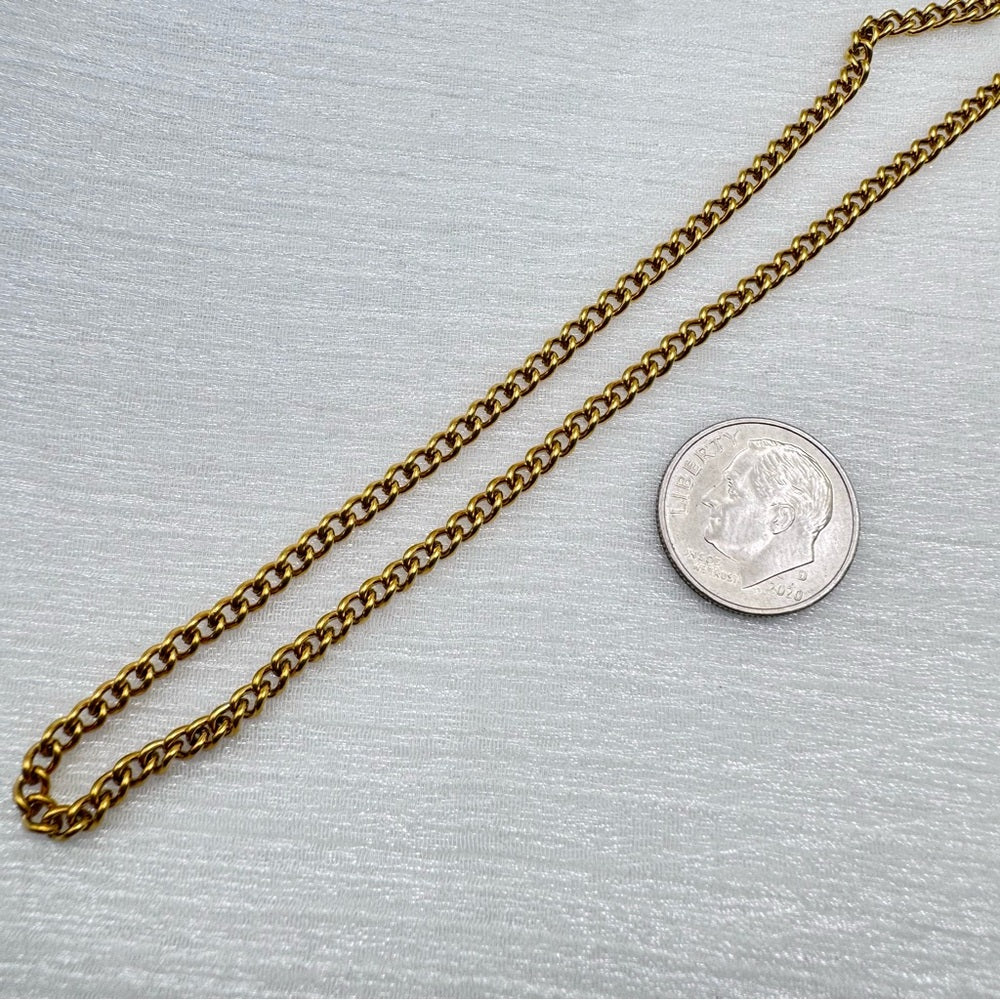 3mm Gold Curb Link Chain