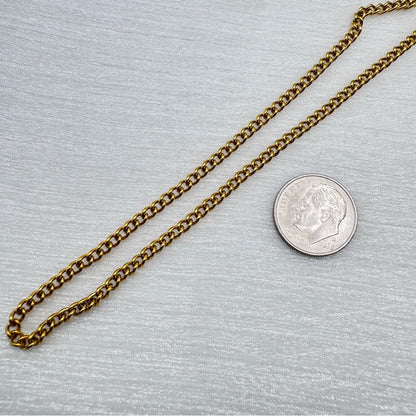 2mm | Gold | Curb Link Chain