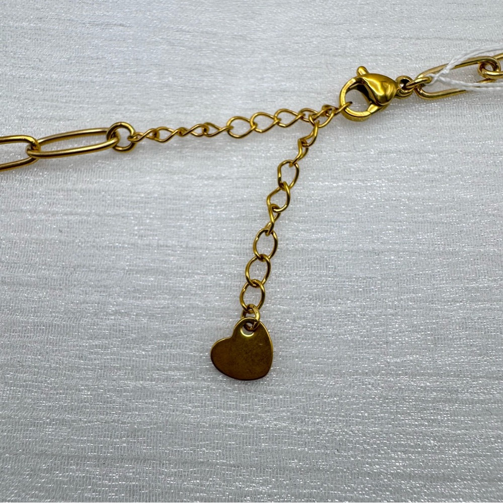 4.5mm Gold Stainless Steel Paperclip Link Chain