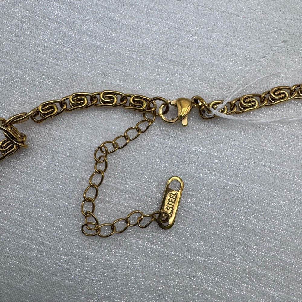 3.5mm Gold Stainless Steel Snail Link Chain