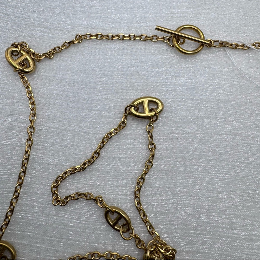 3mm Gold Stainless Steel Mariner Link w/ Toggle Clasp
