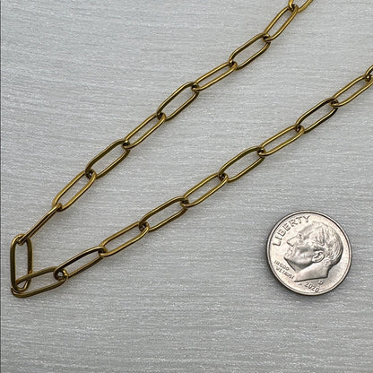 4.5mm | Gold | Paperclip Link Chain