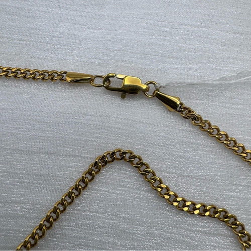 2.5mm Gold Curb Link Chain