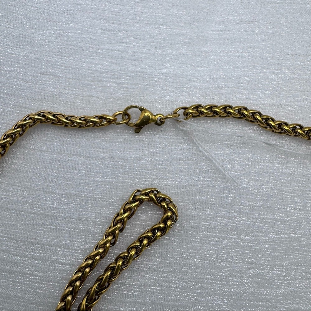 3mm Gold Stainless Steel Wheat Chain