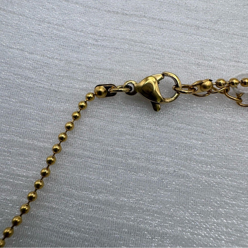 1mm Gold Stainless Steel Ball Link Chain
