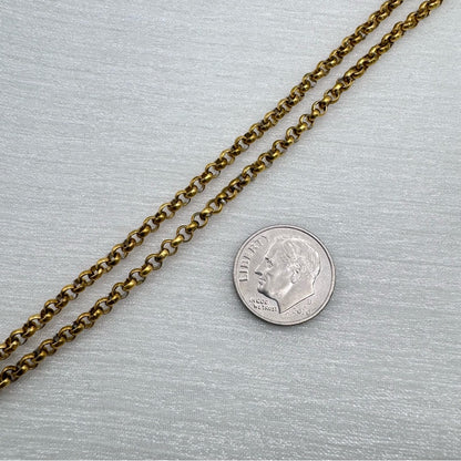 3mm | Gold | Rolo Link Chain