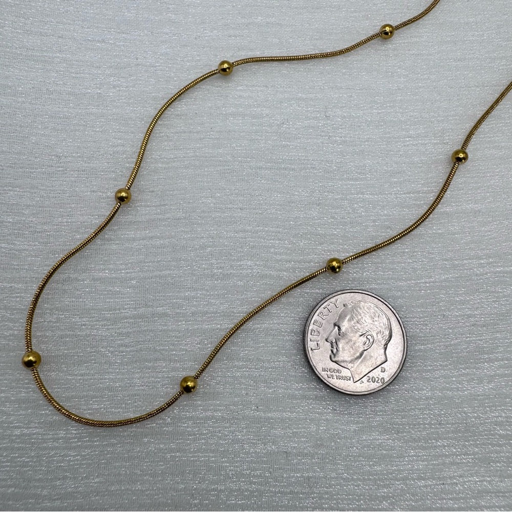 3mm Gold Satellite Link Snake Chain